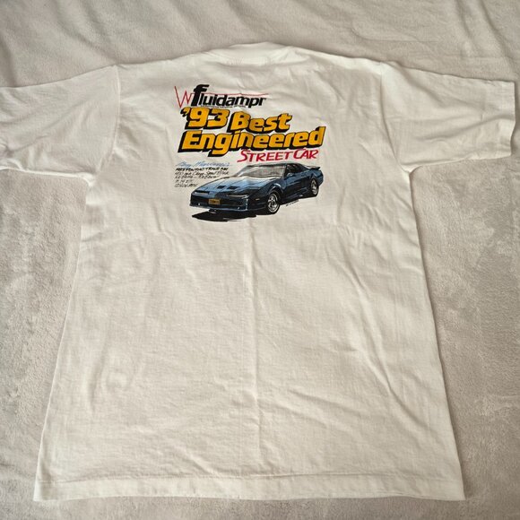 Vintage 1993 Fluidampr Racing T-Shirt Single Stitch USA Made Drag Street Drift X - Picture 2 of 10